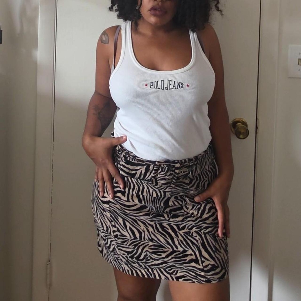 Zebra Print Mini Skirt